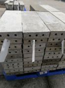 (10) 8" x 2' Wall-Ties Smooth Aluminum Concrete Forms 6-12 Hole Pattern. Located in Mt. Pleasant,