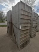 (30) 3' x 8' Wall-Ties Smooth Aluminum Concrete Forms 8" Hole Pattern, Basket is included. Located