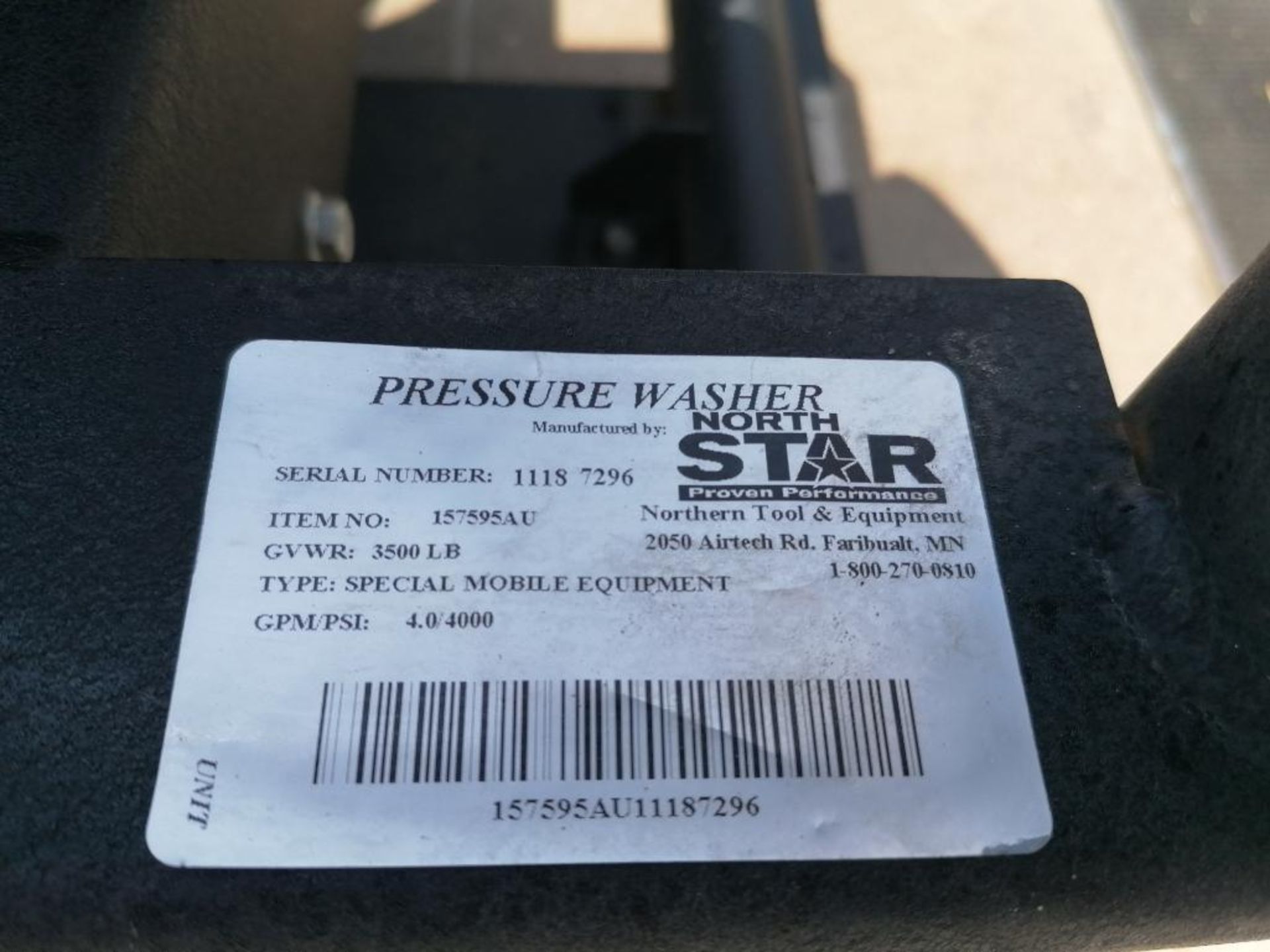 (1) Western Star Pressure Washer, Serial # 11187296, 380 Hours with Honda GX 630 Engine (BILL OF - Image 8 of 39