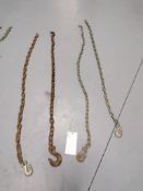 (4) 3/8" x 4' Chains with Hooks. Located in Mt. Pleasant, IA.