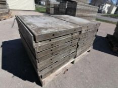 (20) 3' x 2' with 2" Ledge Wall-Ties Smooth Aluminum Concrete Forms 6-12 Hole Pattern. Located in