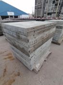 (20) 3' x 4' with 2" Ledge Wall-Ties Smooth Aluminum Concrete Forms 6-12 Hole Pattern. Located in