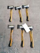 (6) NEW Yardworks 1.25 lbs. Camp Axe. Located in Mt. Pleasant, IA.