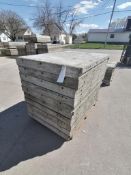 (20) 3' x 4' with 2" Ledge Wall-Ties Smooth Aluminum Concrete Forms 6-12 Hole Pattern. Located in