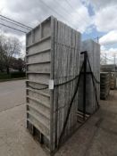 (30) 3' x 8' Wall-Ties Smooth Aluminum Concrete Forms 8" Hole Pattern, Basket is included. Located