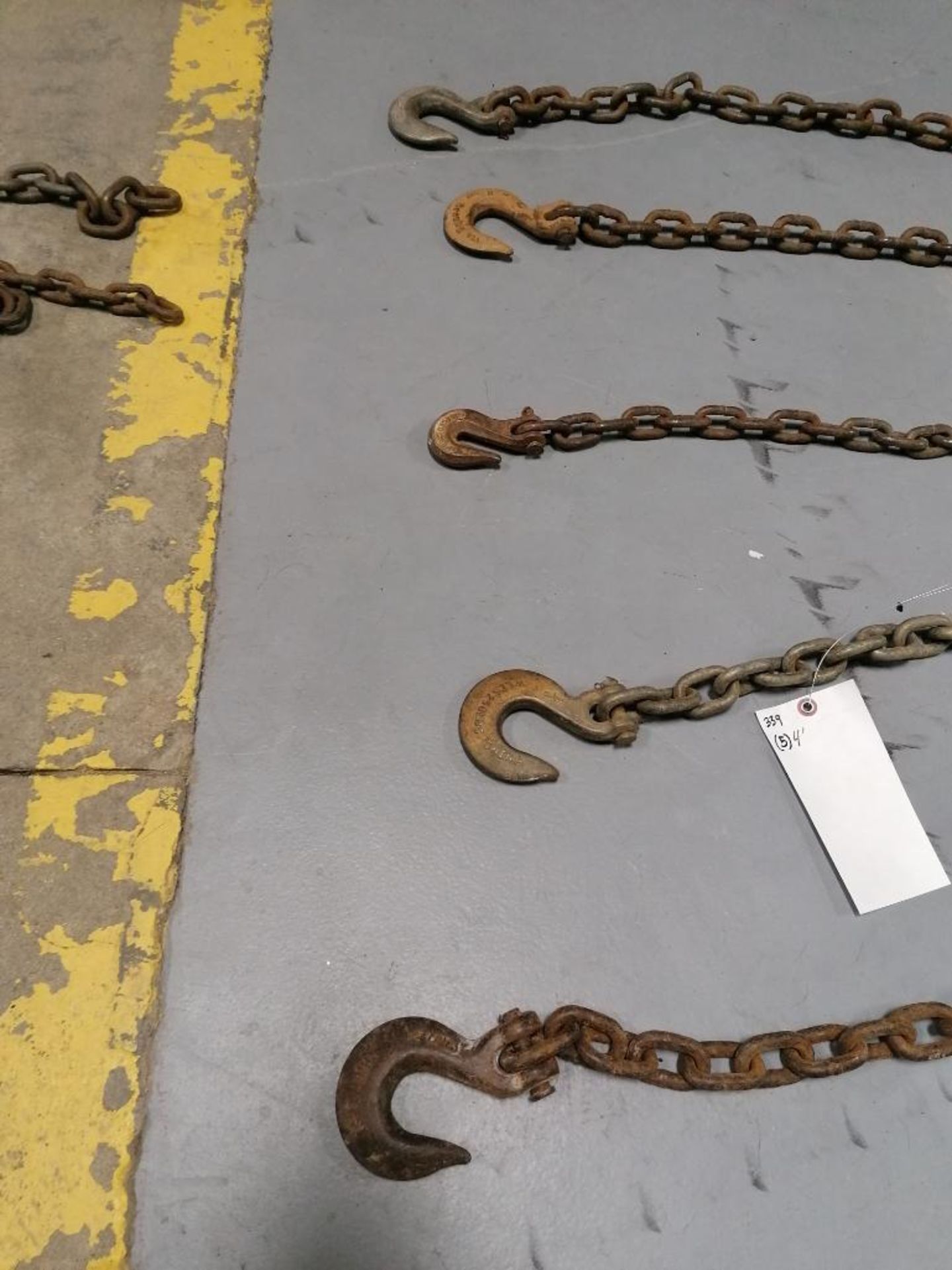 (5) 3/8" x 4' Chains with Hooks. Located in Mt. Pleasant, IA. - Image 2 of 7