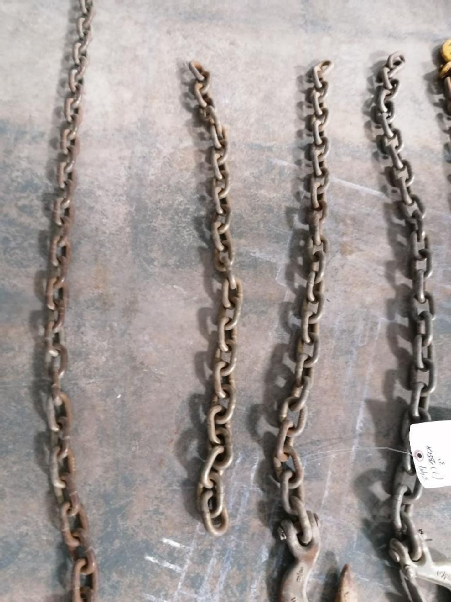 (7) 3/8" x 3' Chains with Hooks. Located in Mt. Pleasant, IA. - Image 8 of 12
