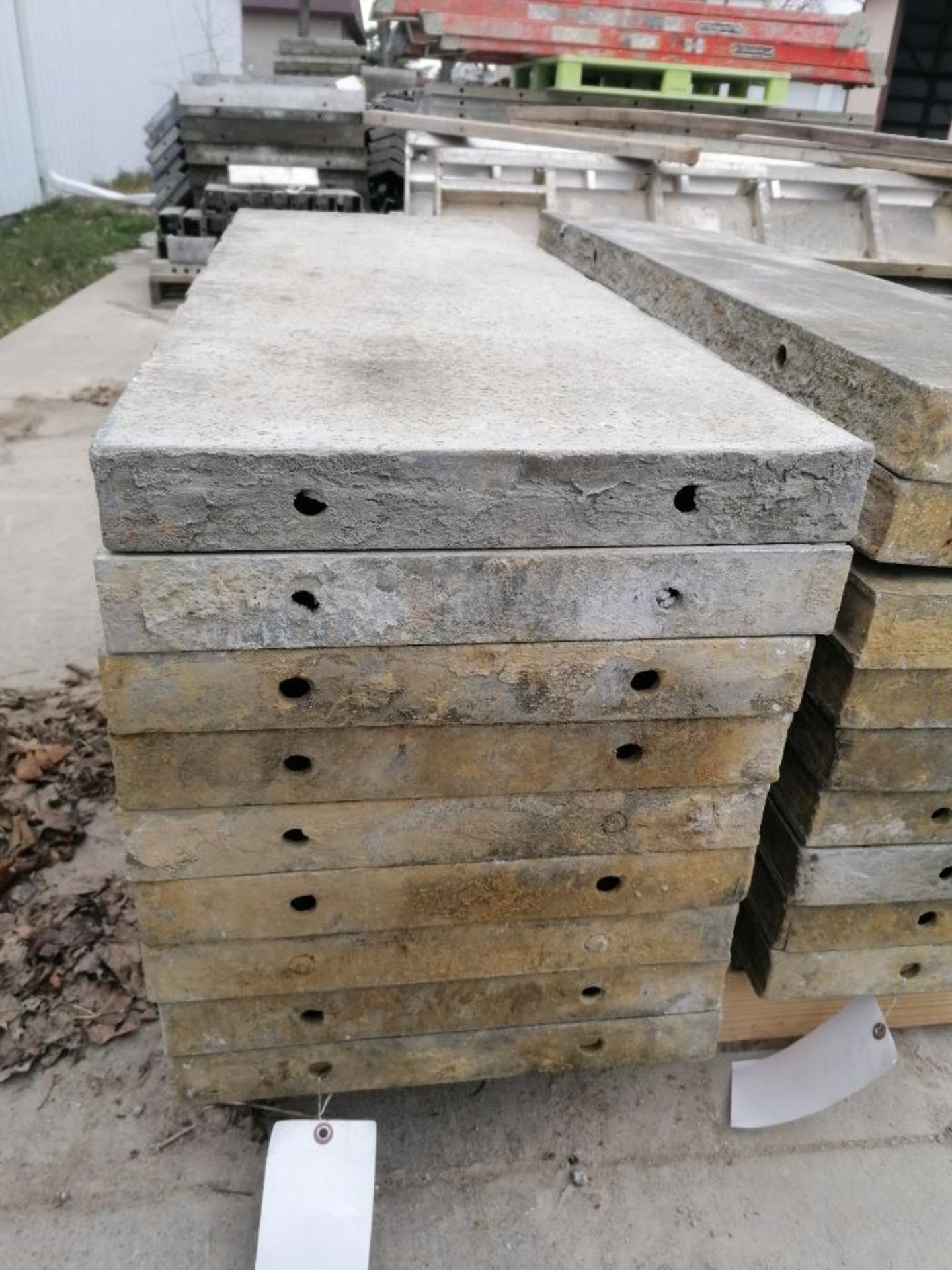 (9) 16" x 4' Wall-Ties Smooth Aluminum Concrete Forms 8" Hole Pattern. Located in Mt. Pleasant, IA. - Image 2 of 5