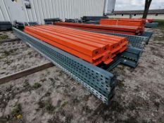 (4) 42" x 16' Uprights & (12) 9' x 5 1/2" x 3" Interlake Pallet Racking Beams. Located in Mt.