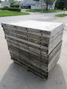 (20) 3' x 4' with 2" Ledge Wall-Ties Smooth Aluminum Concrete Forms 6-12 Hole Pattern. Located in