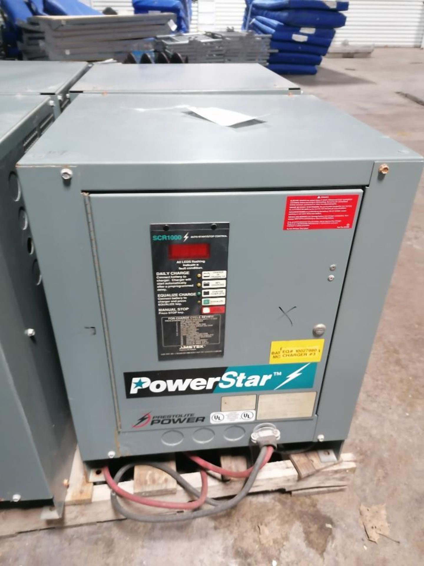 (4) PowerStar SCR1000 Industrial Forklift Battery Charger, Model 98Y3-12, Serial #404CS21472, Serial - Image 7 of 19