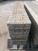 (10) 14" x 8' Wall-Ties Textured Brick Aluminum Concrete Forms 8" Hole Pattern. Located in Mt.