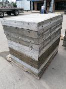 (20) 3' x 4' with 2" Ledge Wall-Ties Smooth Aluminum Concrete Forms 6-12 Hole Pattern. Located in