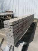 (8) 8" x 8' Wall-Ties Textured Brick Aluminum Concrete Forms 8" Hole Pattern. Located in Mt.