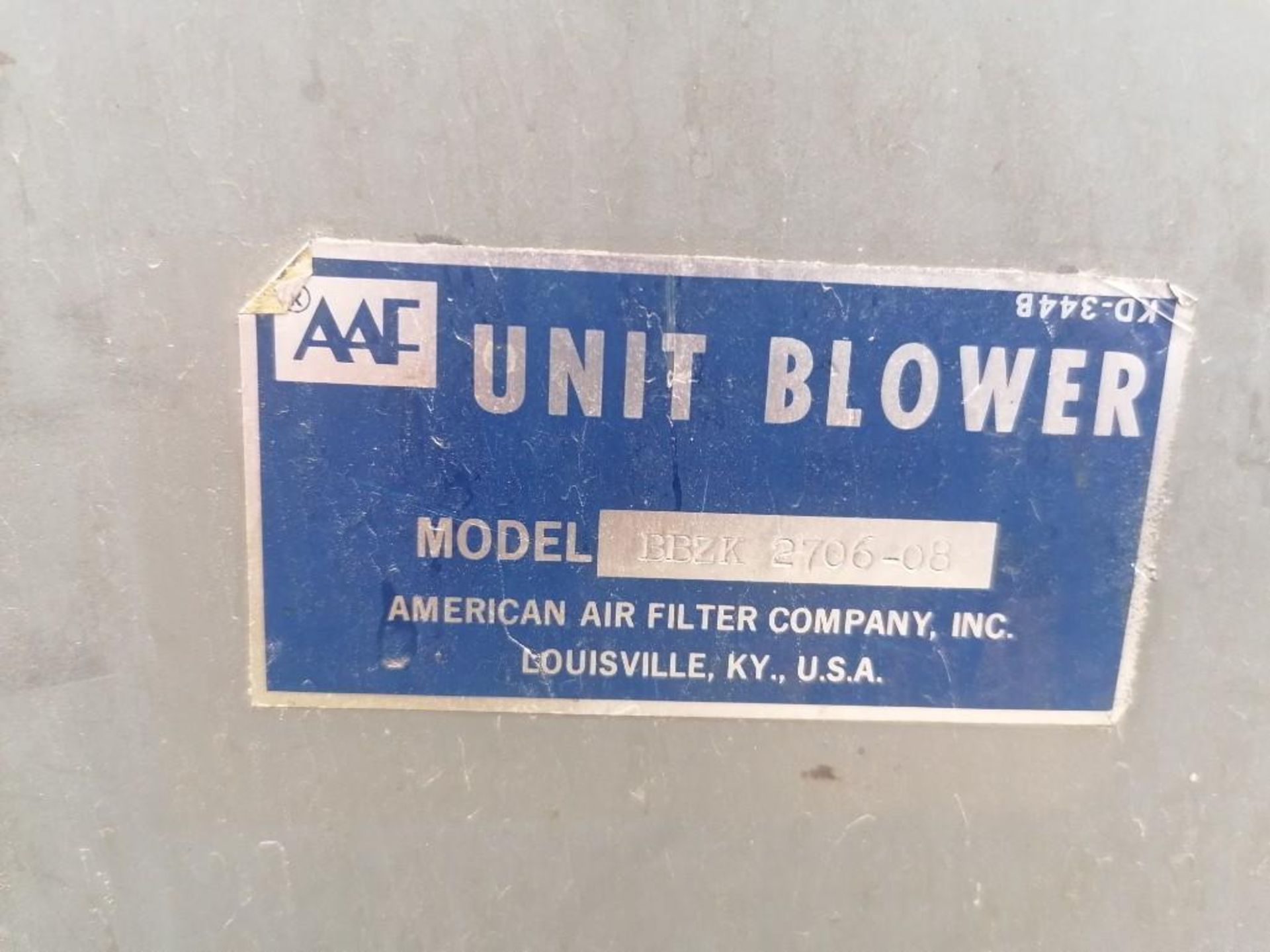 (1) American Air Filter Unit Blower, Model BBZK 2706-08. Located in Mt. Pleasant, IA. - Image 2 of 8