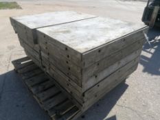 (20) 3' x 2' with 2" Ledge Wall-Ties Smooth Aluminum Concrete Forms 6-12 Hole Pattern. Located in