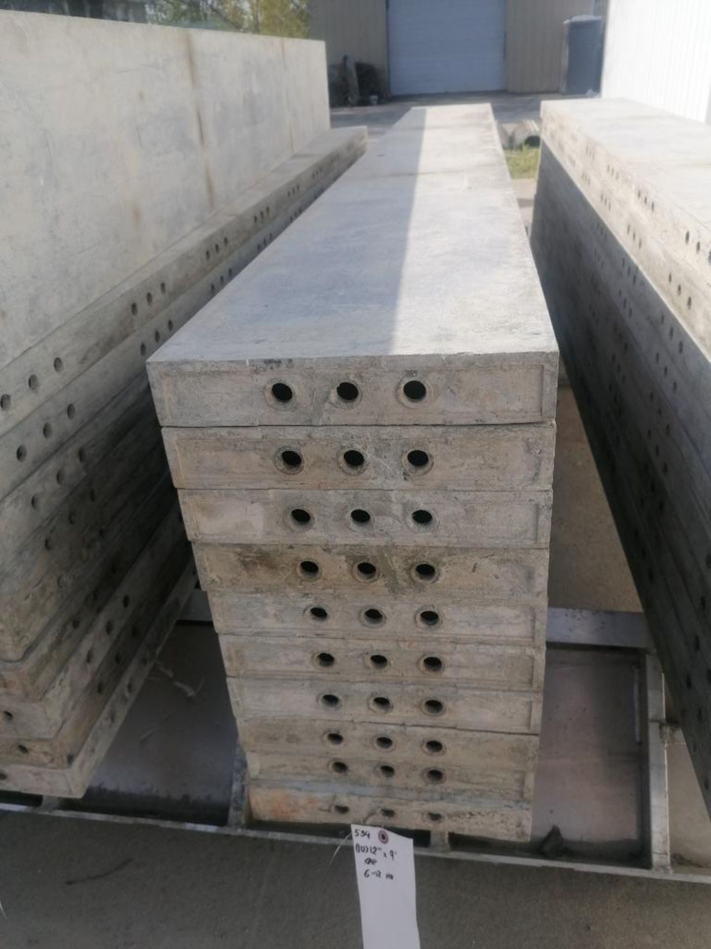 (10) 12" x 9' CAP Wall-Ties Smooth Aluminum Concrete Forms 6-12 Hole Pattern. Located in Mt.