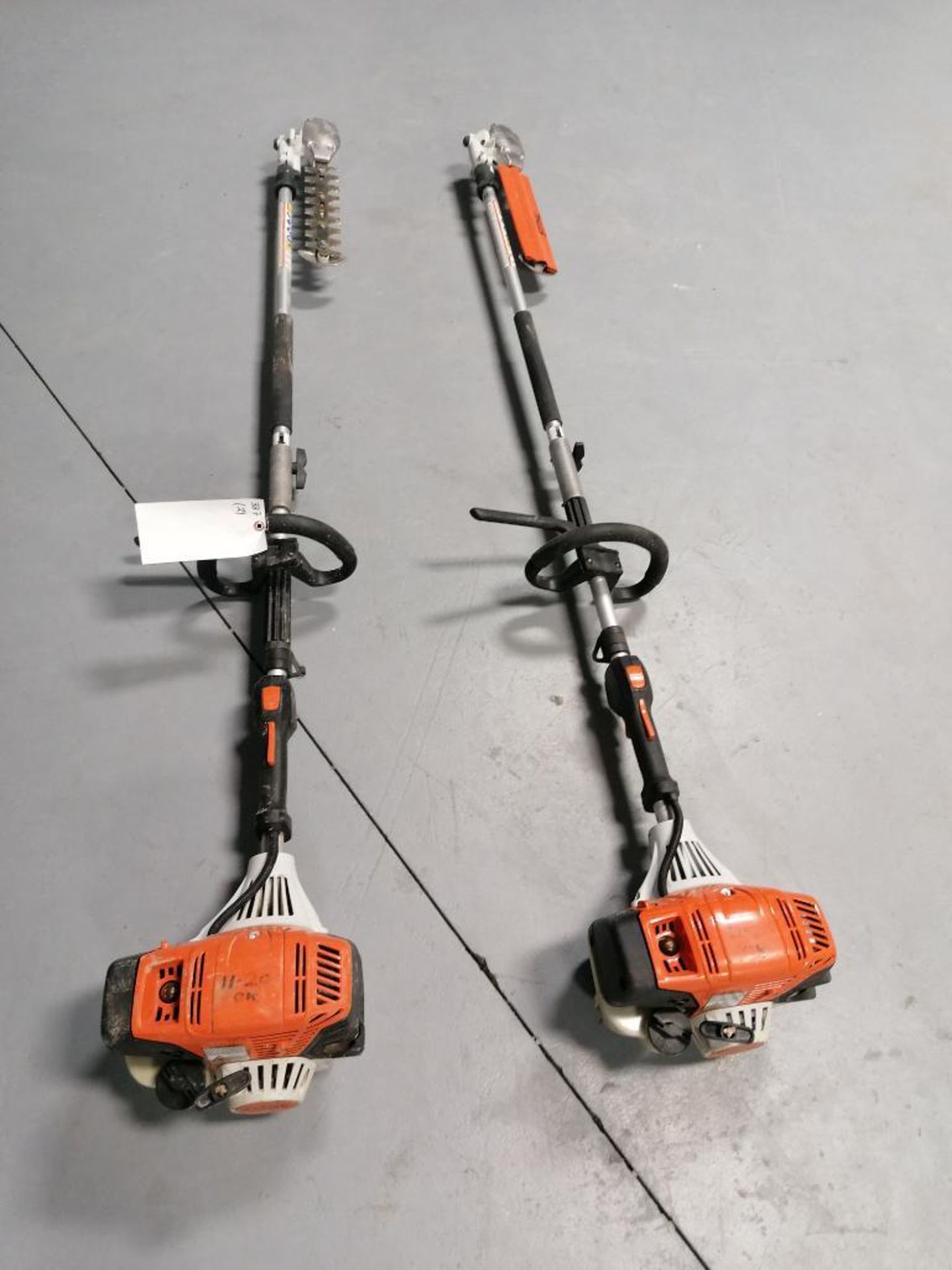 (2) Stihl KM91R with FH-KM 145 Adjustable Power Scythe. Located in Mt. Pleasant, IA.