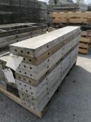 (10) 8" x 4' Wall-Ties Smooth Aluminum Concrete Forms 6-12 Hole Pattern. Located in Mt. Pleasant,