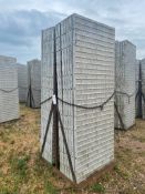 (14) 3' x 8' Wall-Ties Textured Brick Aluminum Concrete Forms 8" Hole Pattern, Basket is included. L