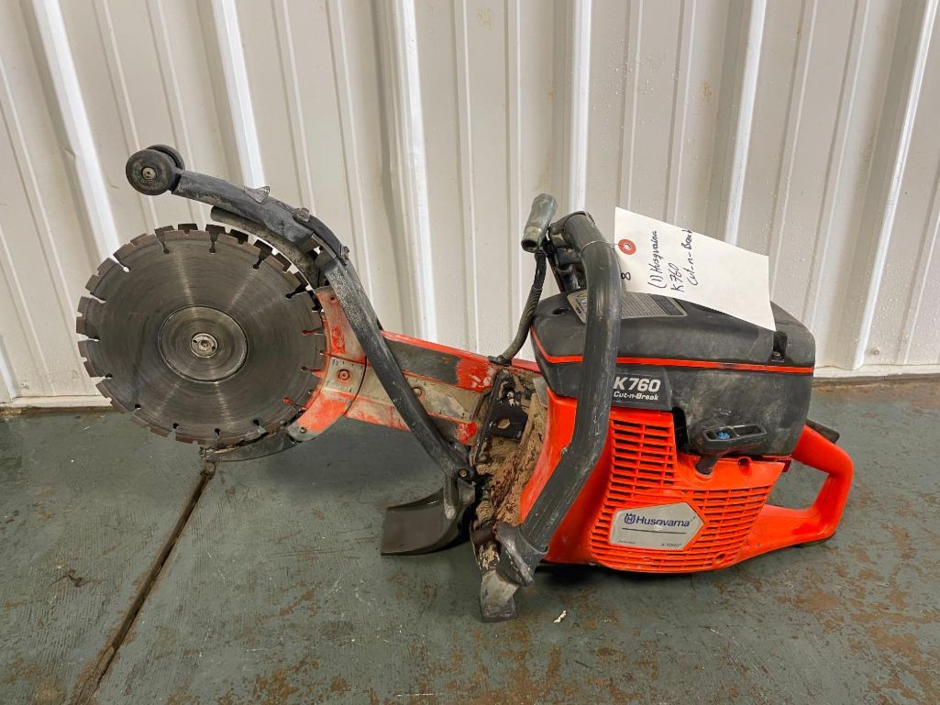 (1) Husqvarna K760 Cut-n-Break Concrete Saw. Located in Mt. Pleasant, IA.