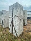 (13) 3' x 8' Wall-Ties Textured Brick Aluminum Concrete Forms 8" Hole Pattern, Basket is included. L