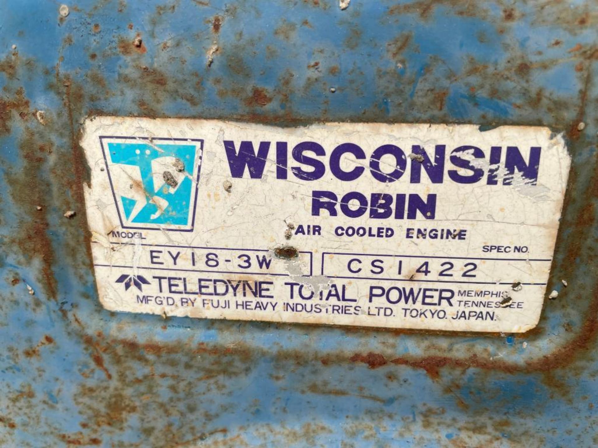 (1) 36" Bartell Power Trowel with Wisconsin Robin Engine Model EY18-3W. Located in Glen Ellyn, IL. - Image 7 of 8