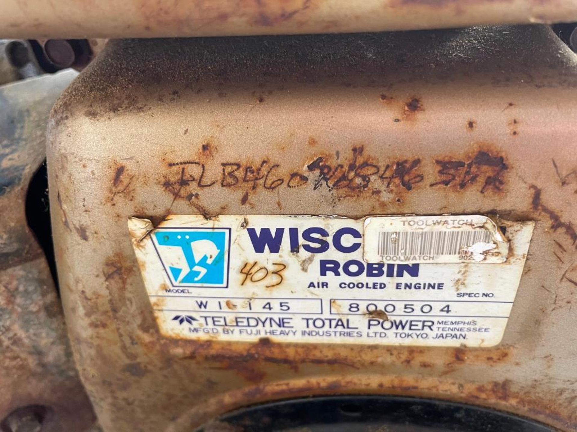 (1) Centrifugal Pump with Wisconsin Robin Air Cooled Engine. Located in Waukegan, IL. - Image 7 of 7
