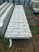 (2) 18" x 8' with 2" Ledge Wall-Ties Textured Brick Aluminum Concrete Forms 8" Hole Pattern. Located