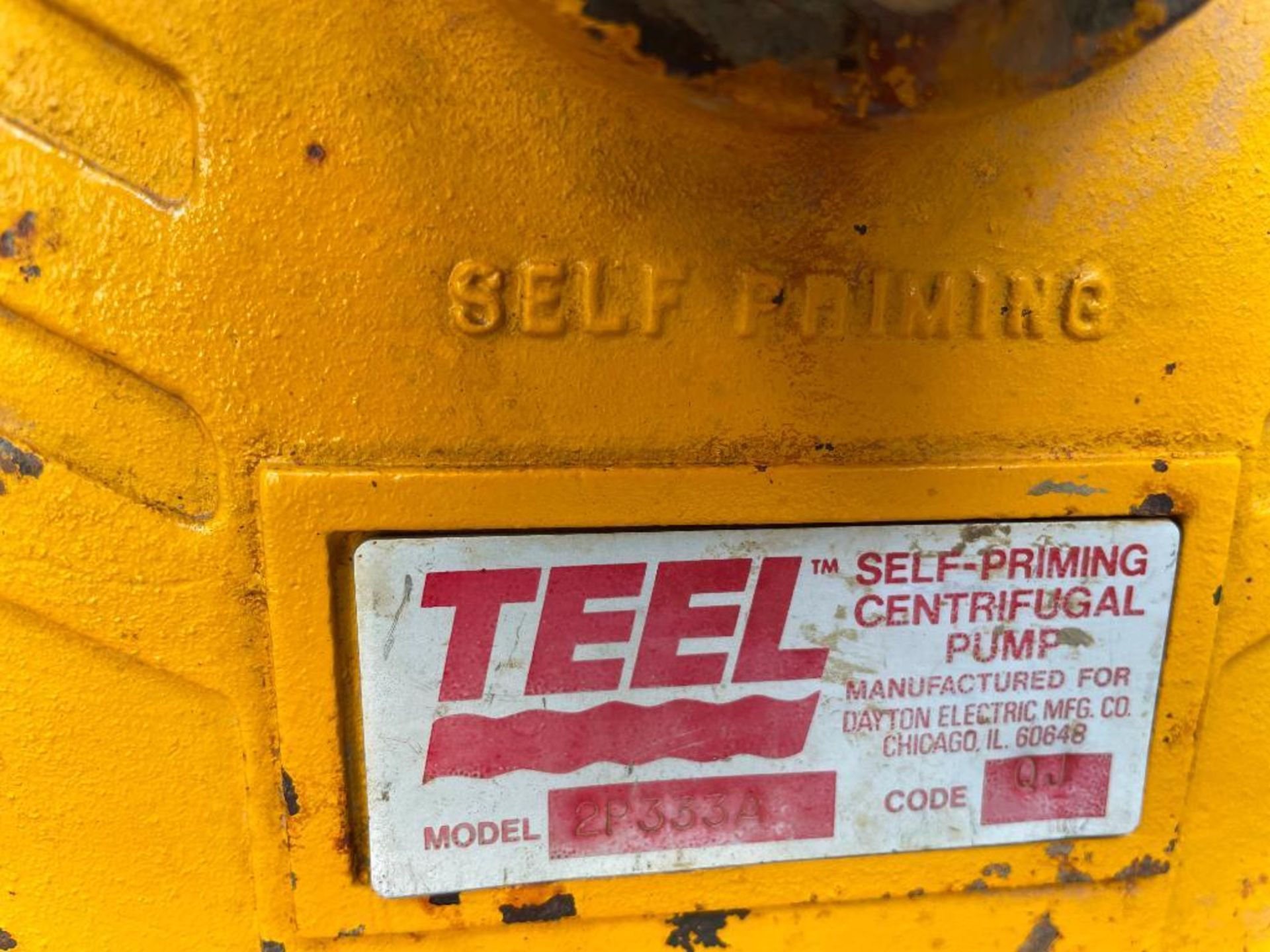 (1) TEEL Self-Priming Centrifugal Pump, Model 2P333A with Honda GX160 5.5 Engine. Located in Waukega - Image 4 of 5