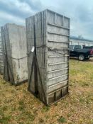 (16) 3' x 8' Wall-Ties Smooth Aluminum Concrete Forms 8" Hole Pattern, Basket is included. Located i