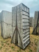 (14) 3' x 8' Wall-Ties Smooth Aluminum Concrete Forms 8" Hole Pattern, Basket is included. Located i