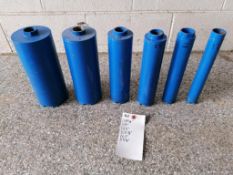 (1) 4 1/2", (1) 4", (1) 3", (1) 2 1/2", (1) 2" & (1) 1 1/2" Diamond Core Bits. Located in Wheeling,