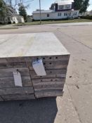 (10) 14" x 4' Wall-Ties Smooth Aluminum Concrete Forms 8" Hole Pattern. Located in Mt. Pleasant, IA.