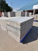 (10) 20" x 4' Wall-Ties Smooth Aluminum Concrete Forms 8" Hole Pattern. Located in Mt. Pleasant, IA.
