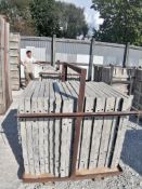 (20) 3' x 40" TUF-N-LITE Textured Brick Aluminum Concrete Forms 6-12 Hole Pattern, Basket is Include