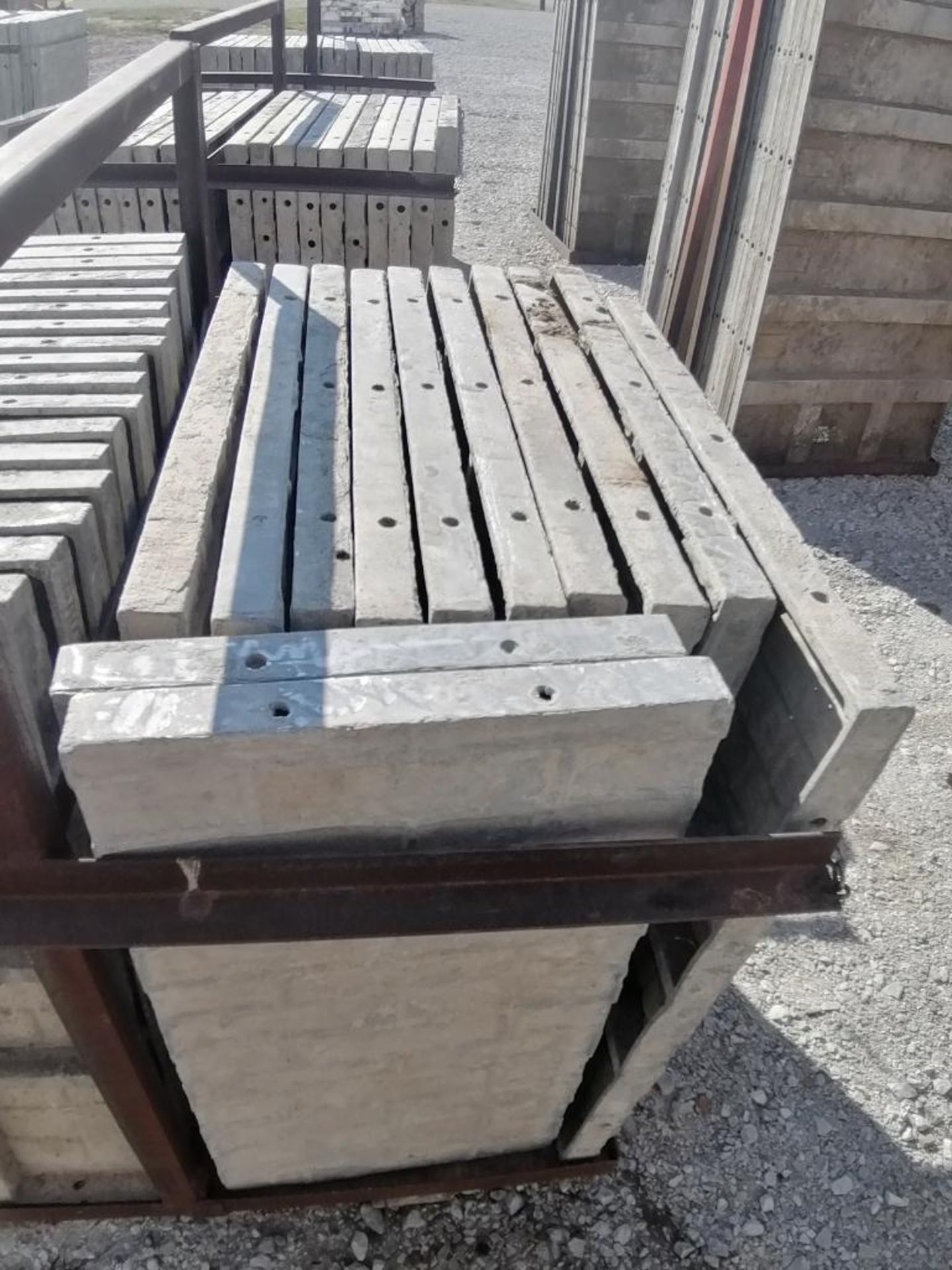 (10) 3' x 40", (5) 20" x 40" & (14) 24" x 40" TUF-N-LITE Textured Brick Aluminum Concrete Forms 6-12 - Image 3 of 4