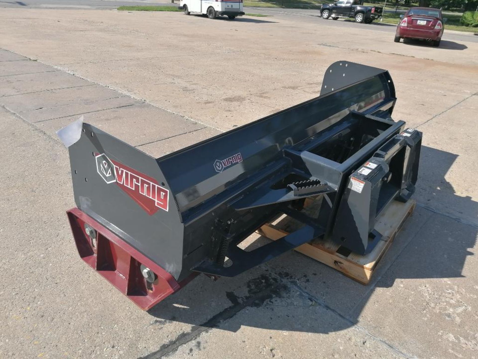 (1) VIRNIG 120" Heavy Duty Steel Edge Snow Pusher Attachment, Serial #165988. Located in Mt. Pleasan - Image 4 of 13