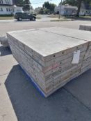 (10) 24" x 4' Wall-Ties Smooth Aluminum Concrete Forms 8" Hole Pattern. Located in Mt. Pleasant, IA.