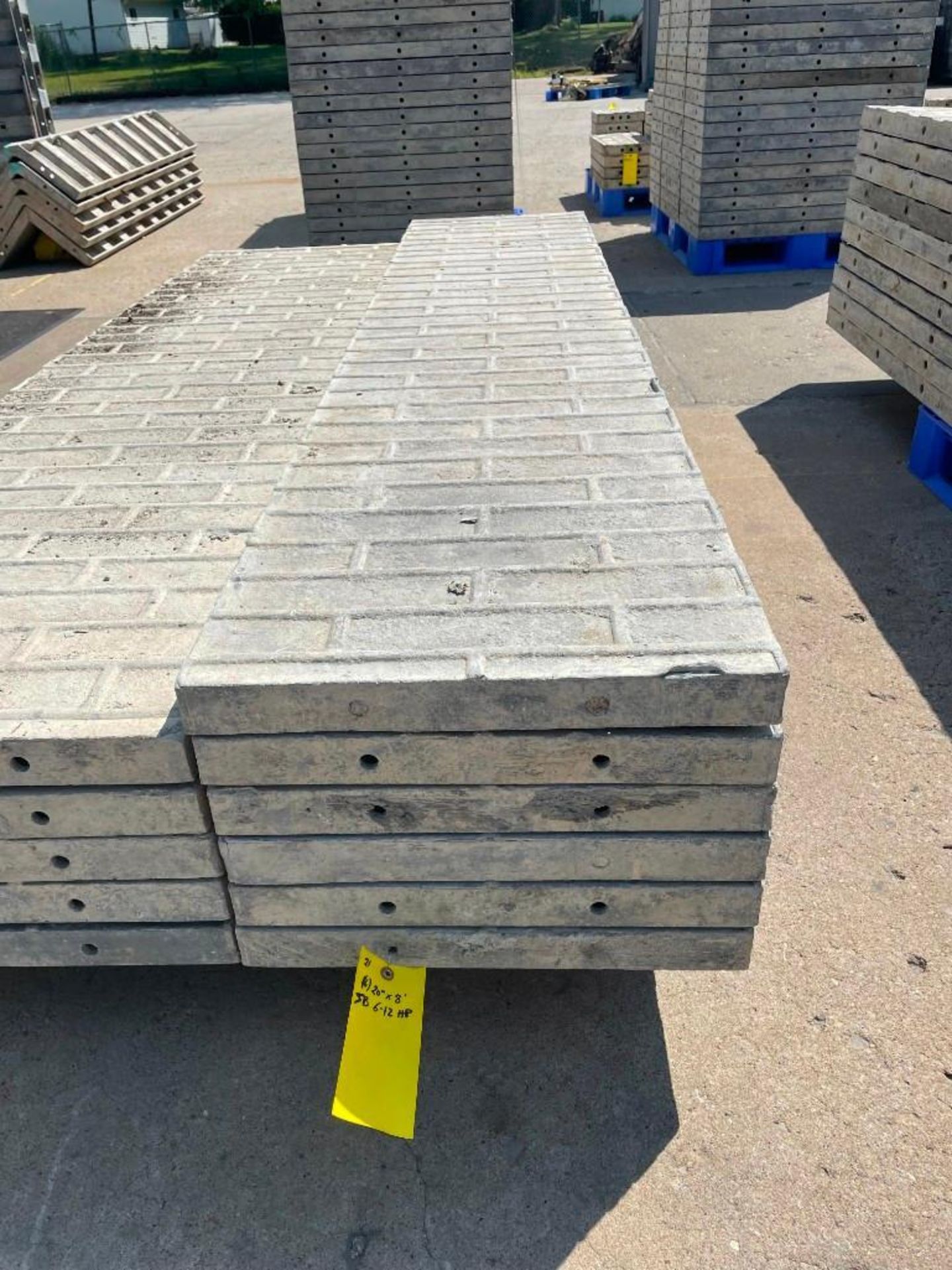 (6) 20" x 8' Symons Smooth Brick Aluminum Concrete Forms 6-12 Hole Pattern. Located in Mt. Pleasant,