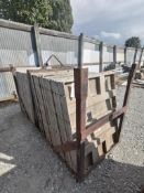 (34) 3' x 4' Wall-Ties Smooth Aluminum Concrete Forms 6-12 Hole Pattern, Basket is Included. Located
