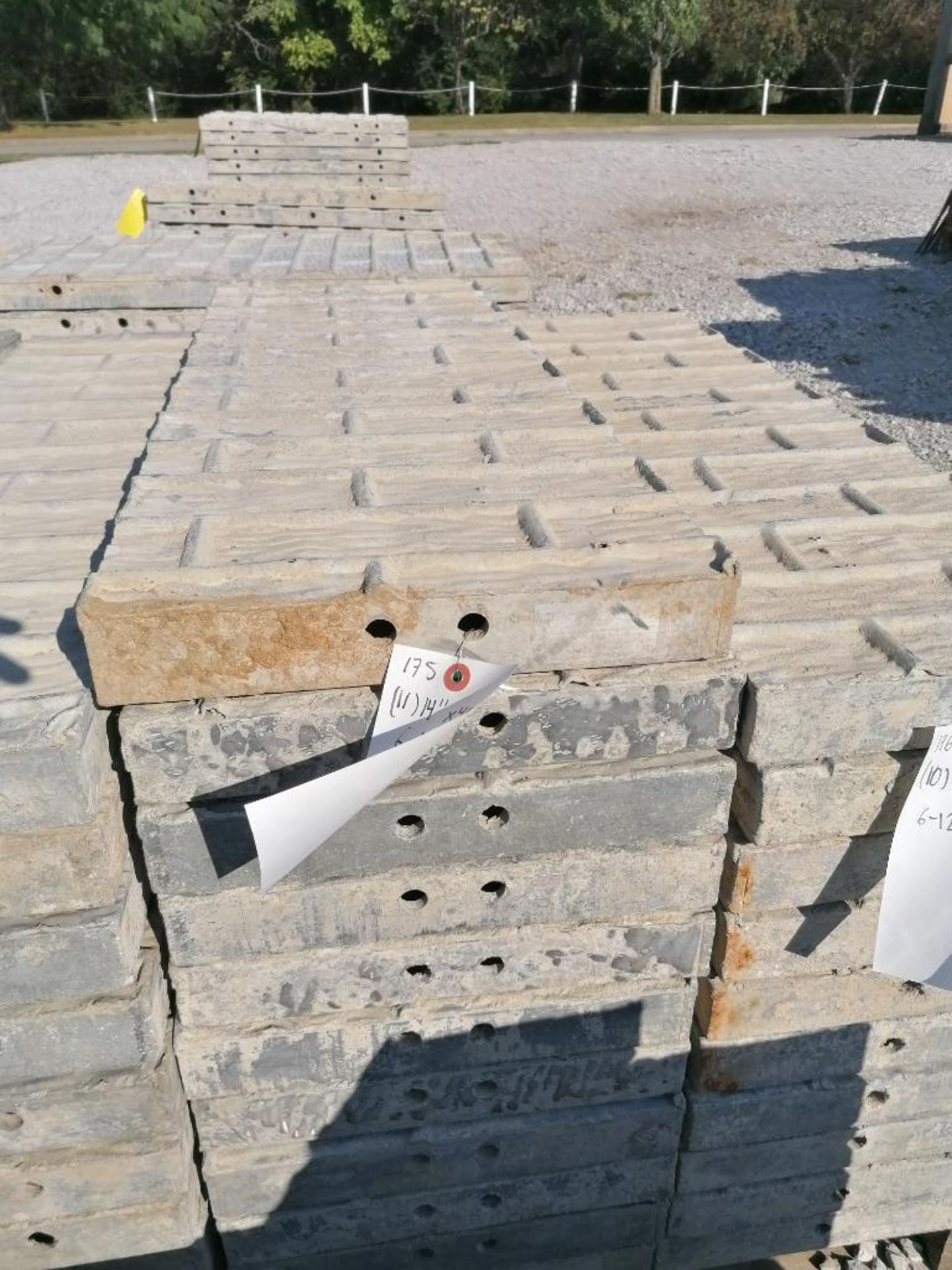 (11) 14" x 40" TUF-N-LITE Textured Brick Aluminum Concrete Forms 6-12 Hole Pattern. Located in - Image 2 of 4