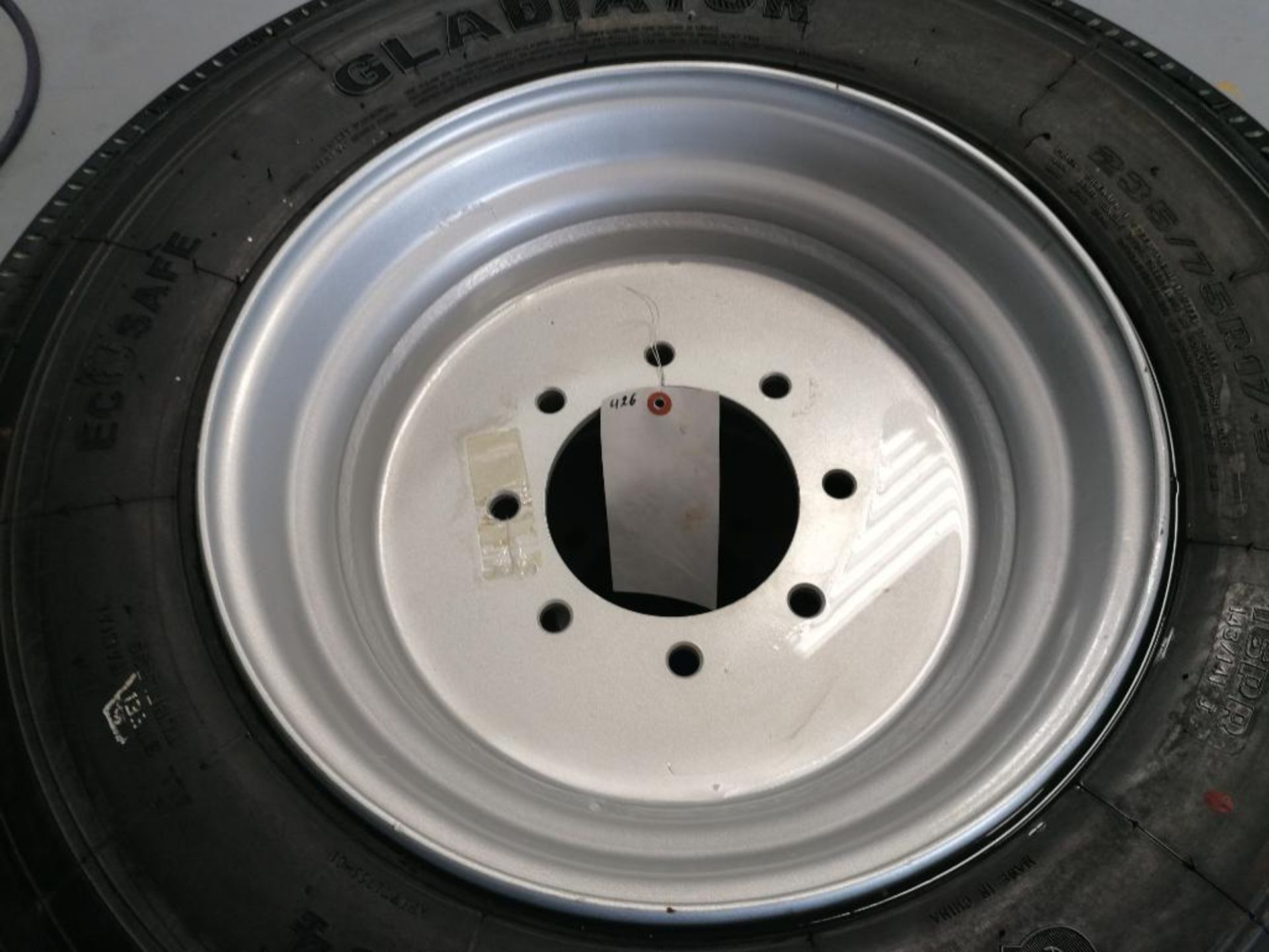 (4) Gladiator QR55T 235/75R17.5 Tires with 8 Bolt Pattern 6" Center Rims. Located in Mt. Pleasant, I - Image 5 of 8