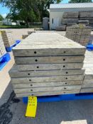 (5) 24" x 4' & (3) 20" x 4' Symons Smooth Brick Aluminum Concrete Forms 6-12 Hole Pattern.