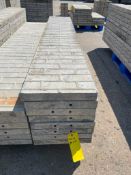 (8) 16" x 8' Symons Smooth Brick Aluminum Concrete Forms 6-12 Hole Pattern. Located in Mt. Pleasant,