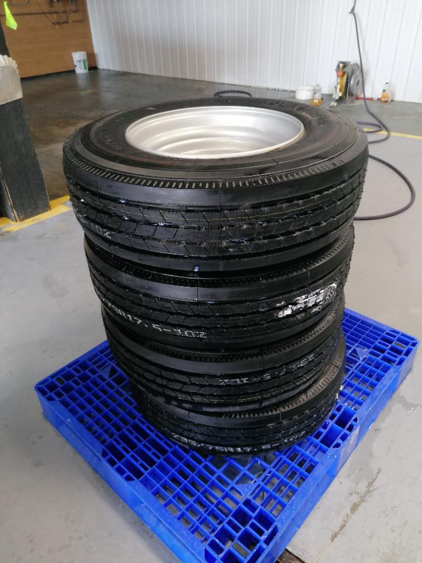 (4) Gladiator QR55T 235/75R17.5 Tires with 8 Bolt Pattern 6" Center Rims. Located in Mt. Pleasant, I