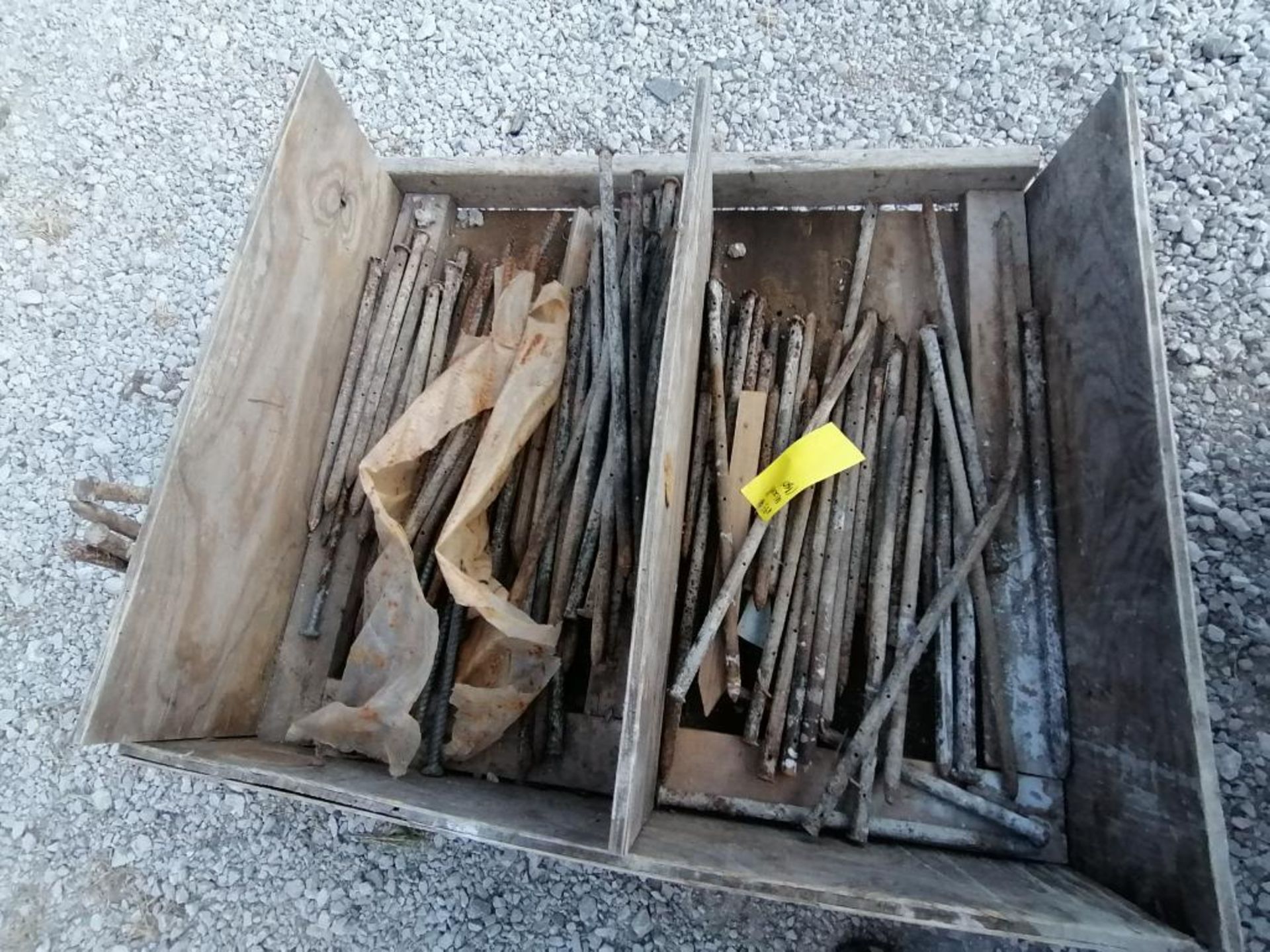 (1) Basket with 150 Misc Sizes of Stakes. Located in Terre Haute IN.