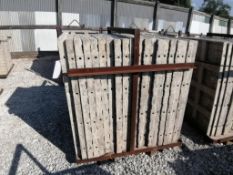 (20) 3' x 4' TUF-N-LITE Textured Brick Aluminum Concrete Forms 6-12 Hole Pattern, Basket is Included