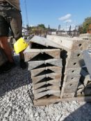 (8) 4" x 4" x 4' Hinged Corner Wall-Ties Smooth Aluminum Concrete Forms 6-12 Hole Patt
