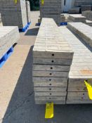 (10) 12" x 8' Symons Smooth Brick Aluminum Concrete Forms 6-12 Hole Pattern. Located in Mt. Pleasant